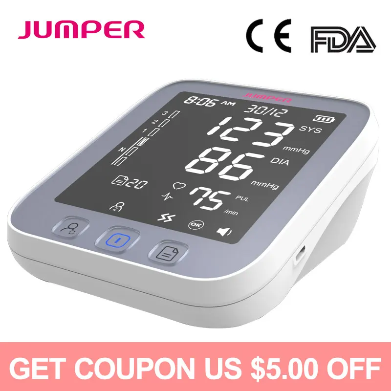 

Home health care Blood Pressure Monitor Pulse measurement tool Portable Large LCD digital Upper Arm Tonometer Cuff Max 42cm