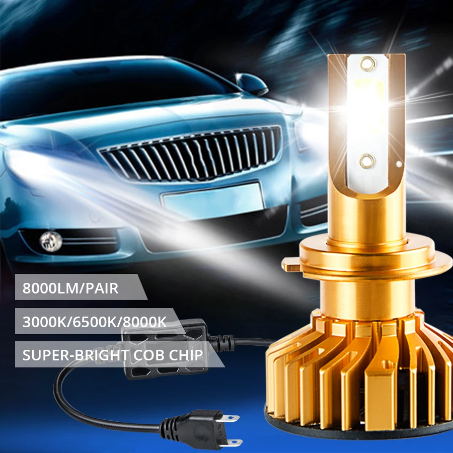 Avacom 2 шт. h4 led h7 автомобильные лампы для фар комплект LED 3000K 6500K 8000K 72W 8000LM H1 H11 9005 HB3 9006