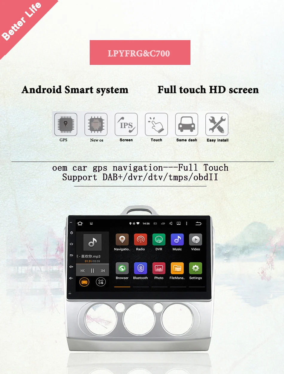 Sale Octa Core Android 9.0 Fit Ford FOCUS /MONDEO/S-MAX /CONNECT 2005 2006 2007 2008 2009 10 11 Car DVD Navigation GPS Radio System 2