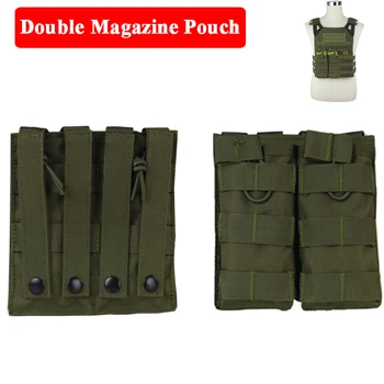 

Tactical Nylon Cartridge Holder M4 Double Magazine Pouch For Airsoft Paintball Sport Vest Accessories Bag Molle Pouch