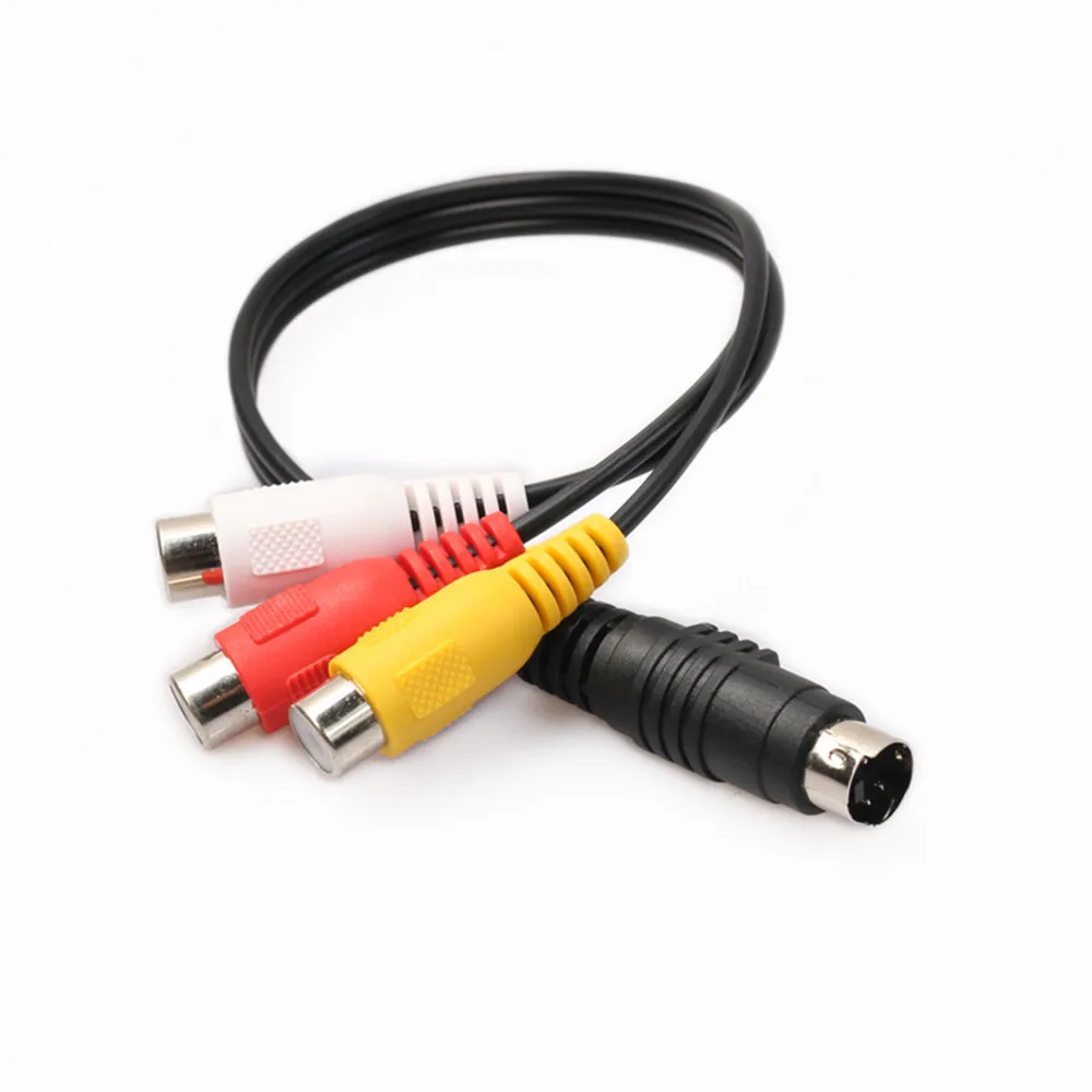 

4 Pin S Video To 3 RCA Female TV Adapter Cable Works With All VGA With S Video Dropshipping April10