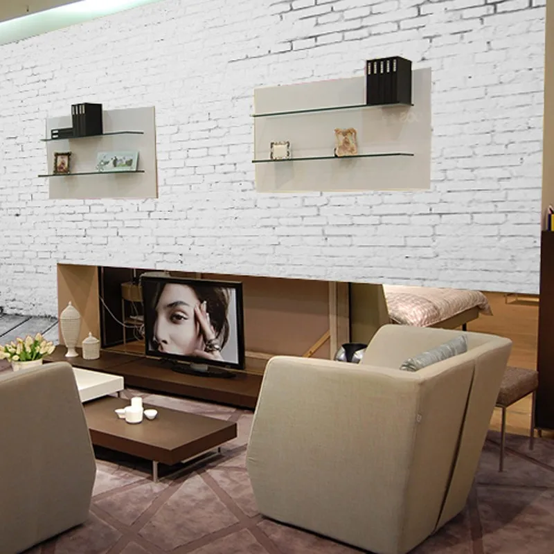 Custom 3D photo wallpaper 3D stereo retro white brick wallpaper mural living room bedroom office cafe restaurant wallpaper