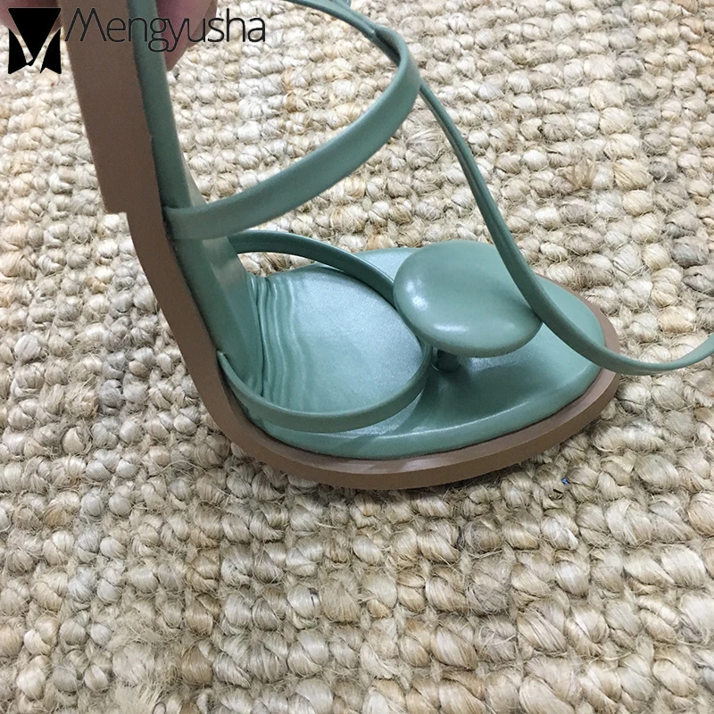 Высокое качество Круглый клип toe tong femme new2019 ремешок каблуки женские сандалии