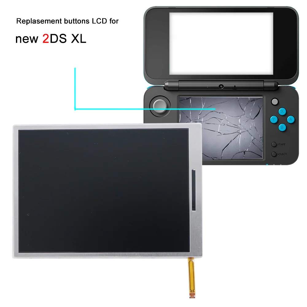 Button LCD for New 2DS XL YTTL Replacement Parts Accessories Lower Screen Display new (2017) System Games Console | Электроника
