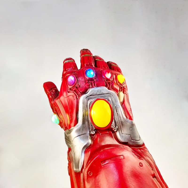 

Avengers 4 Endgame Thanos Latex LED Gloves Iron Man Infinity Gauntlet Cosplay action figures Marvel Superhero Party Props toys