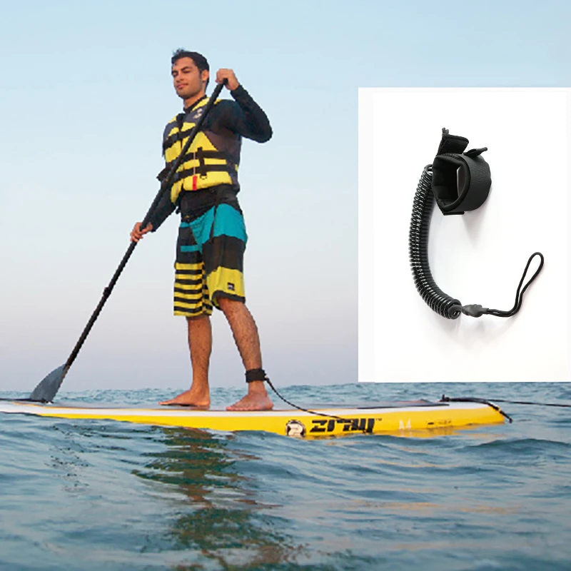 

Water Sports Surfboard Foot Rope Windsurfing Prevent Foot Ankle Safety Rope Rotatable Lifeline Telescopic Rope Surfboard Skiing