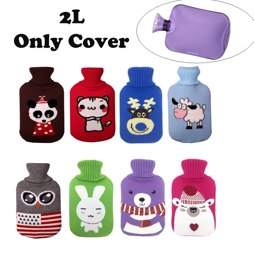 

Large 2 Liter Soft Knitting Cute Hot Water Bottle Knit Cover ONLY Cover