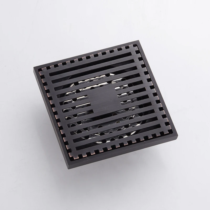 Bathroom Floor Drain Cover Square Brass Tile Insert Balcony Toilet Black Shower Drainer Strainer Anti-odor Floor Waste Grates Bathroom Floor Drain Cover Square Brass Tile Insert Balcony Toilet Black Shower Drainer Strainer Anti-odor Floor Waste Grates