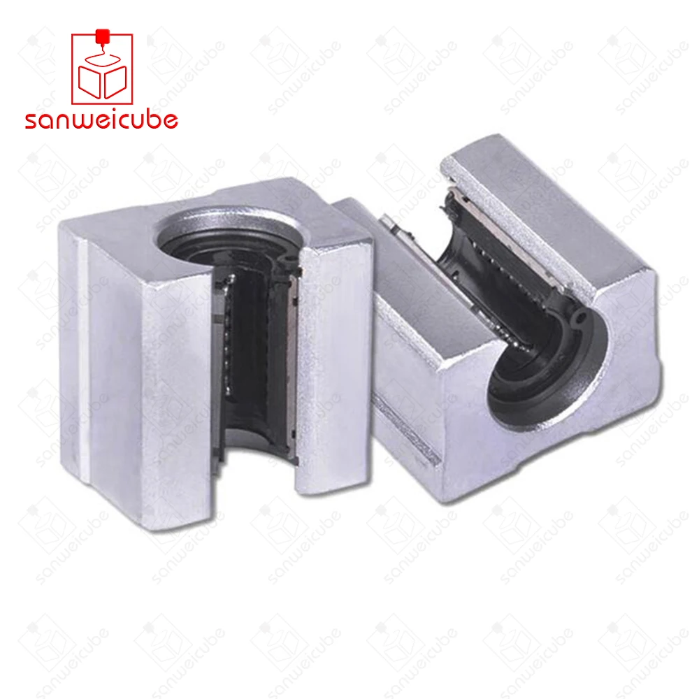 

4pcs/lot SBR16UU SBR16 16mm Linear Ball Bearing Block CNC Router cnc parts and machine aluminum block linear guide rail
