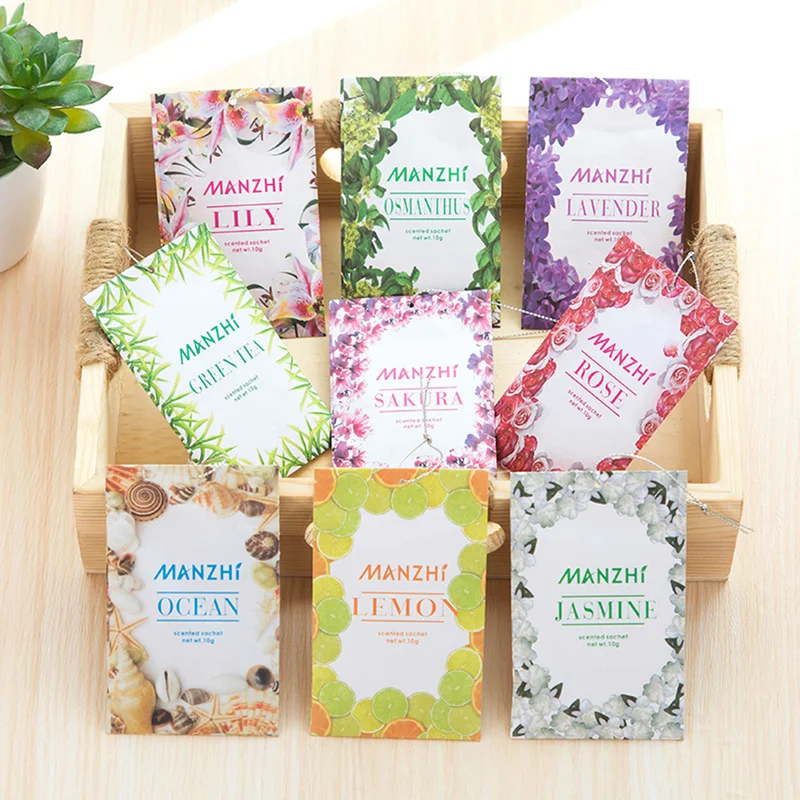 

Closet Perfume Car Hanging Flower Scented Air Freshener Natural Fragrance Sachets Wardrobe Aromatherapy Paper Bag Spice Sack