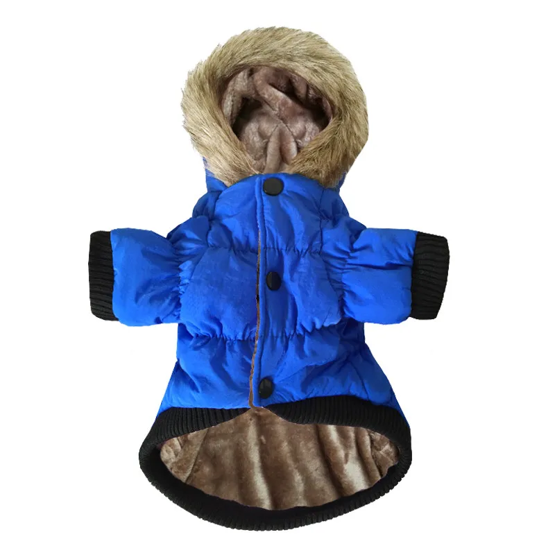 Однотонная Одежда для собак, водонепроницаемая куртка для щенков, зимняя теплая куртка для маленьких собак, чихуахуа, плюшевый костюм, верхняя одежда для домашних животных, кошек