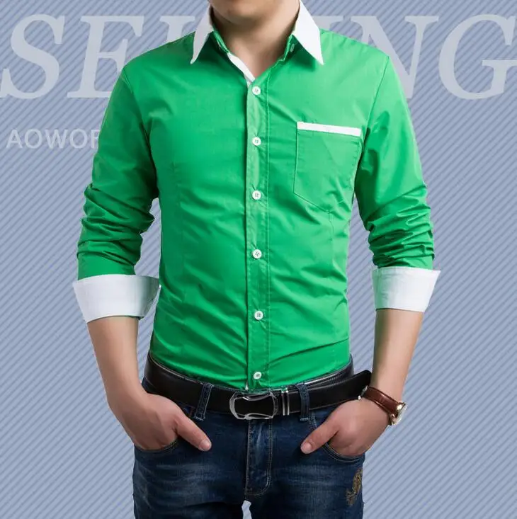 Green colour shirt design Clearance
