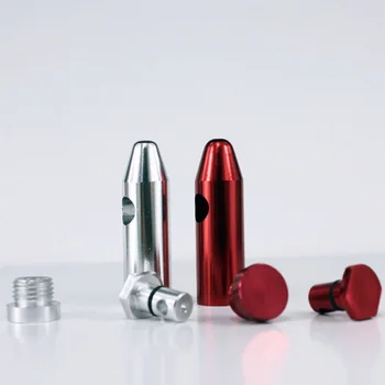 

Bullet Shape Snuff Snorter Sniffer Metal Smoking Pipe Tobacco Pipes Cigarette Portable Wholesale Best Gift Hookah Smoke