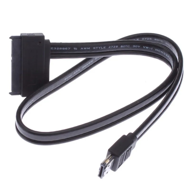 

10pcs/lot CY Power eSATA USB 2 0 Combo Connector to 2 5" SATA 22Pin Hard Disk Cable High Quality 50cm Cablecc