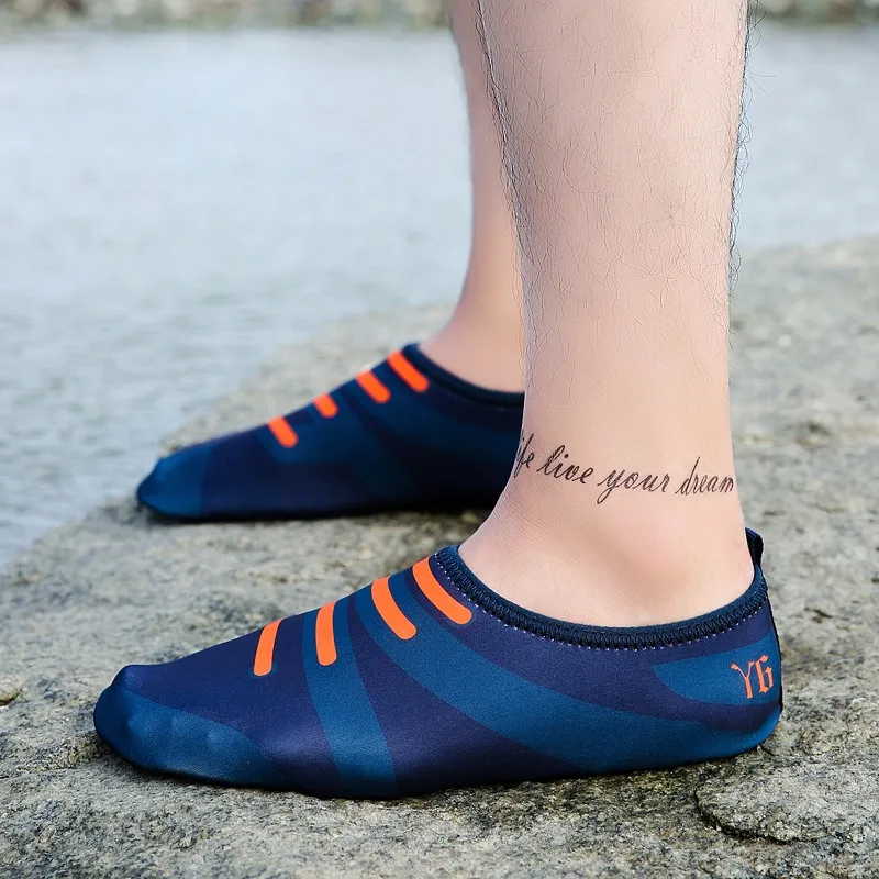 الرجال النساء عاشق أكوا أحذية الرياضات المائية السباحة بحر الغوص أحذية الشاطئ المنبع الإرتحال بيرفوت الجلد الأحذية في الهواء الطلق الأحذية ...