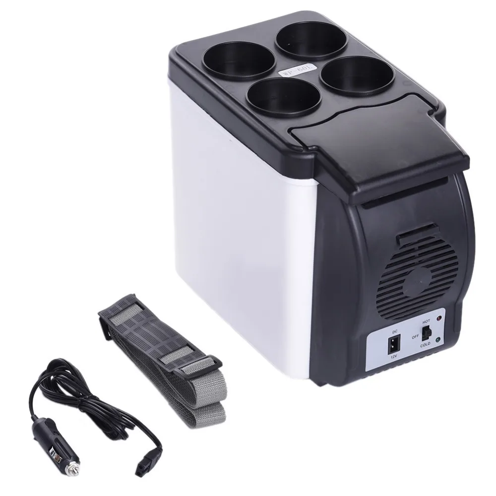 New 12V 6L Portable Mini Warm & Cool Vehicle Refrigerator Car Freezer Fridge Hot And Cold Double Function For Auto Car And Home