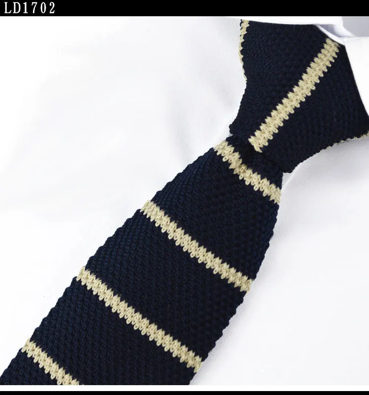 New Arrive Men's Knitting polyester woven ties Classic Neckties Fashion Plaid Mans Tie for wedding