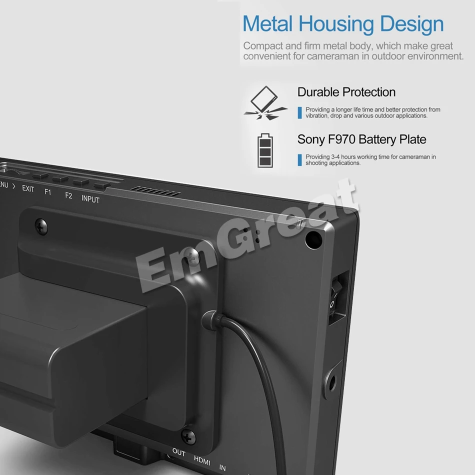 Lilliput FS7 7 дюймов Full HD 1920x1200 4K HDMI in/out 3G-SDI in/out On camera видео полевой монитор для sony PXW-FS7/EVA1/Gimbal