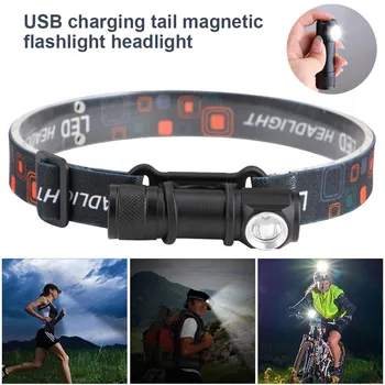

1 Pcs Headlight Headlamp LED Flashlight USB Rechargeable for Outdoor Camping Cycling LO88