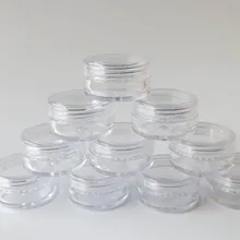 Продвижение 100 шт. 2 г Прозрачный крем баночка для косметики мл Ясно пластик косметический контейнер банка 2cc пустые косметические контейнеры