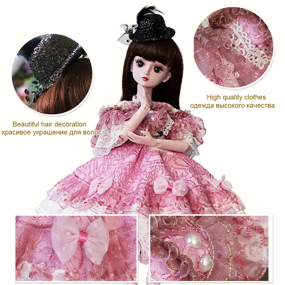 UCanaan/23 6 дюймов BJD куклы с 19 Шаровые опоры SD Одежда для кукол наряд обувь парик