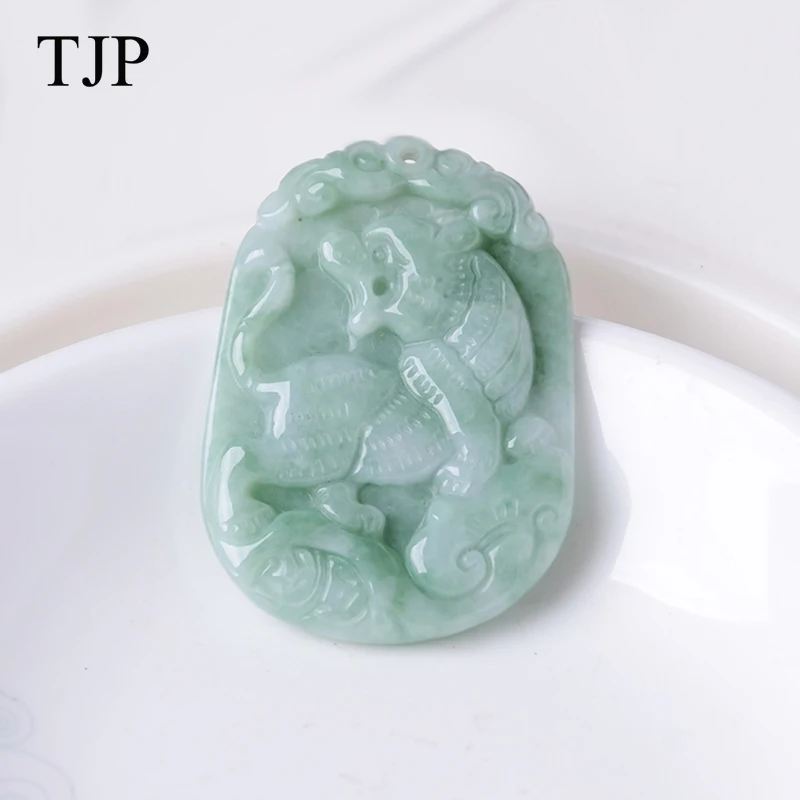 

TJP Natural A cargo jade Tiger 18071214 pendants authentic china jade antique pendants for men and women 42*30*5 mm