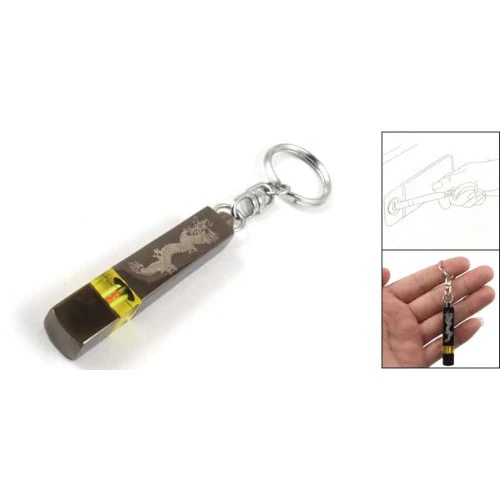 

Dragon Pattern Grey Yellow Keychain High Voltage Anti-Static Electricity Release Discharger