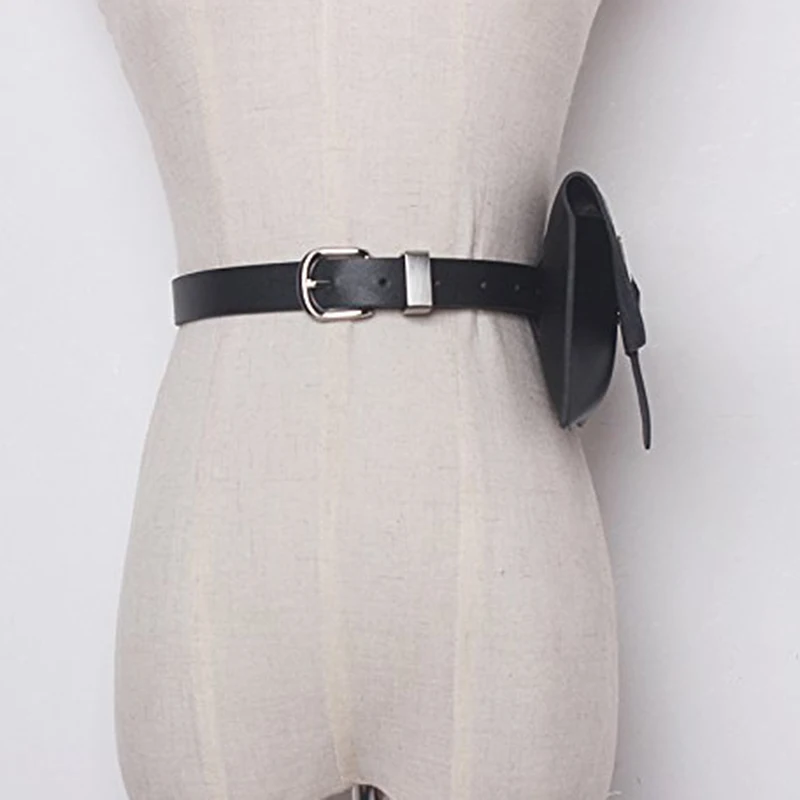 Женская Кожаная поясная сумка с круглым ремешком с пряжкой, съемный круглый ремень с мини-кошельком, дорожный сотовый телефон, сумка