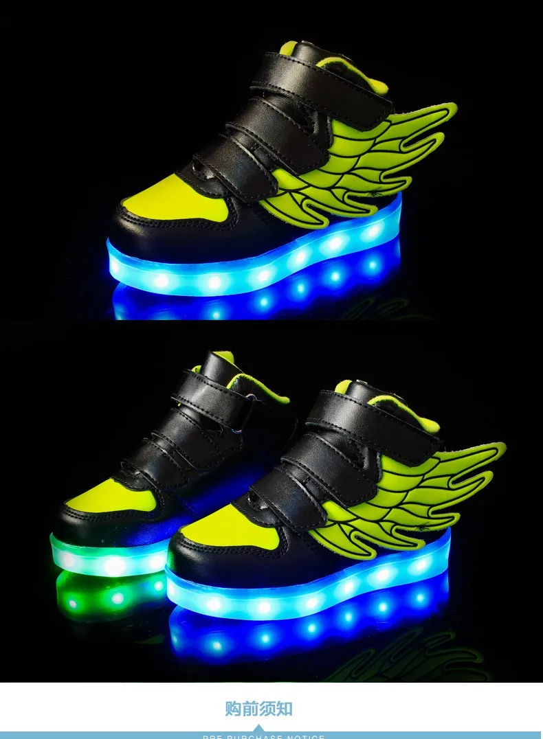 Новые usb Размер/USB заряжаемые кроссовки Led детская обувь с подсветкой дети случайные мальчики и девочки светящиеся кроссовки обувь