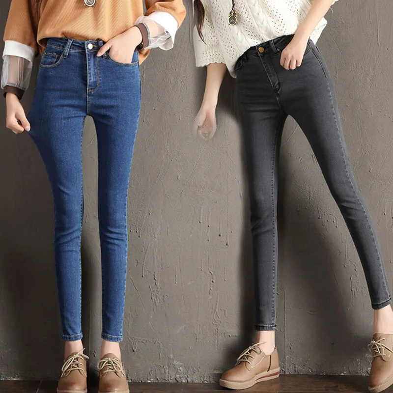 2018 Spring New Fashion Women Jeans Vintage Slim Skinny