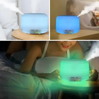 

300ml Colorful Light Aromatherapy Diffuser Mist Maker Desktop Car Bedroom Ultrasonic Humidifier US Plug