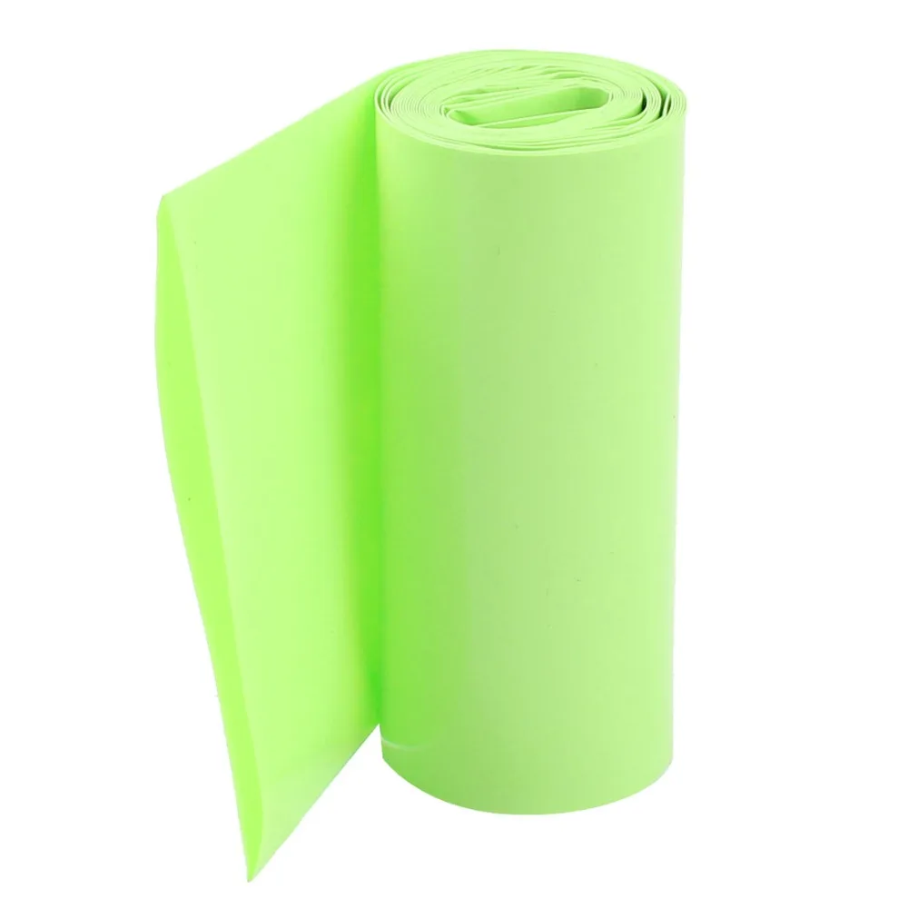

2Meters 6.5Ft 85mm Width Light Green PVC Heat Shrinking Tubing Heatshrink Wrap Sleeve Cover for 18650 Battery Pack