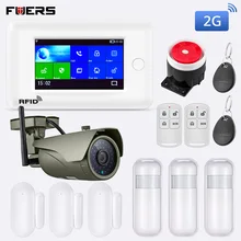 FUERS, новинка, PG106, 2G, 3g, GPRS, GSM, беспроводная, охранная, домашняя, охранная, противоугонная, Wi-Fi сигнализация, комплект, приложение, управление, с ip-камерой