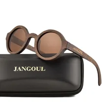 Jangul Дизайнерские деревянные солнцезащитные очки Классические бамбуковые деревянные солнцезащитные очки натуральные мужские и женские ретро очки ручной работы 023
