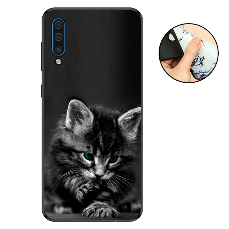 For Capa Samsung A50 Case Back Cover Black sFor Samsung Galaxy A50 Case 2019 Soft Silicone Case A 50 A505 A505F Protector Marble