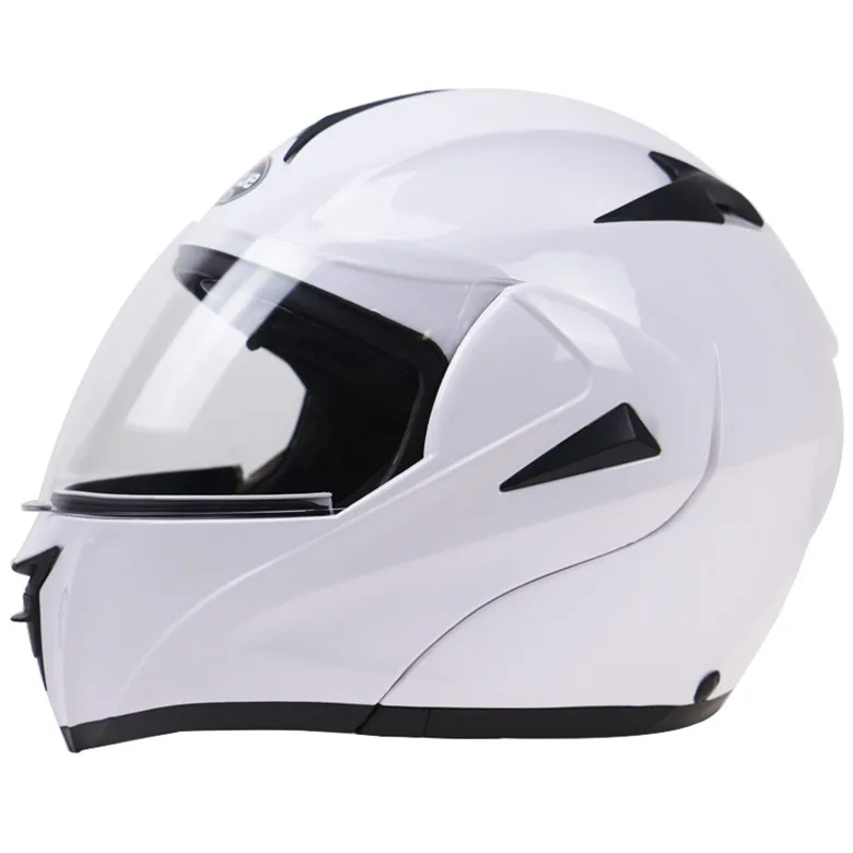 DOT ECE Стандартный Мотоциклетный Шлем модульная функция шлем четыре сезона велосипед защитный шлем VR-808 casco - Цвет: white