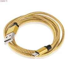 20pcs a lot 9 colors Micro USB Data Line Charging Cable Cord For Samsung For Xiaomi