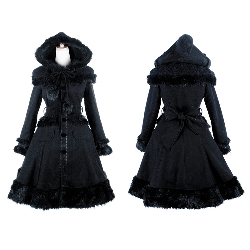 Женское шерстяное пальто в стиле лолита готическом Осень зима|coat fashion|fashion coatcoats