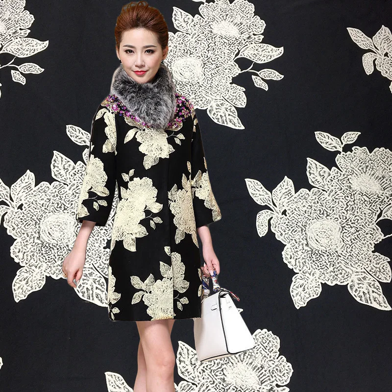 16 momme Роза жаккард re-креп шелковая ткань высокого качества платье Sangbo сатин персиковый узор DIY материалы для одежды ZY0506