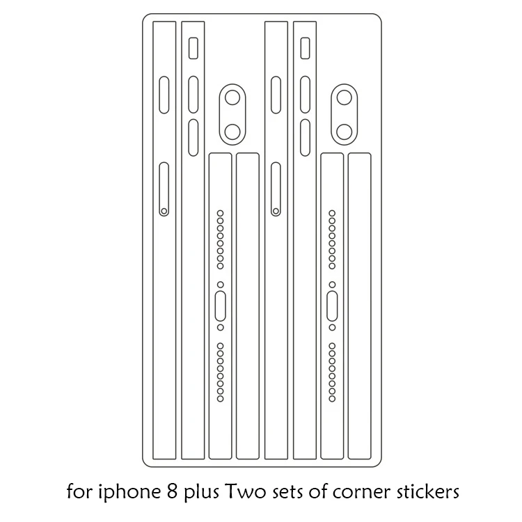 Novedad pegatina transparente ultrafina para iPhone X XS MAX borde lateral adhesivo para iPhone 8 8 más pegatina de película de hielo Novedad pegatina transparente ultrafina para iPhone X XS MAX borde lateral adhesivo para iPhone 8 8 más pegatina de película de hielo