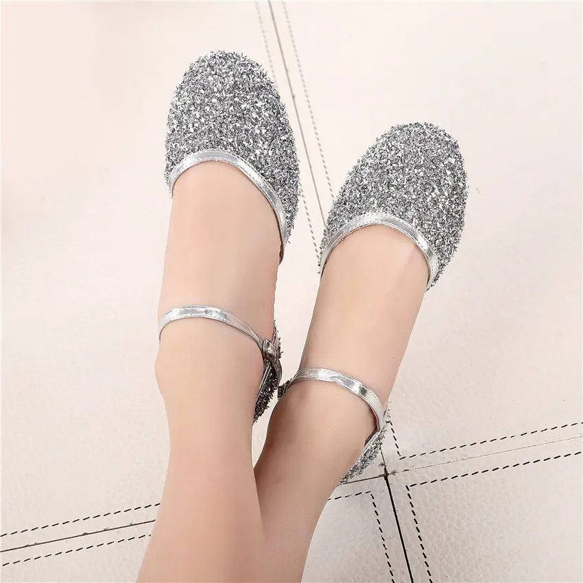 High Heels Gold Silver Shoes Woman Party Wedding Shoes 3.5cm Low Heel  Ladies Shoes Pumps Women Shoes Chaussure Femme Talon - Pumps - AliExpress