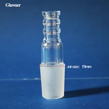 Со спиральным дизайном 2 шт. 19 мм кальян стеклянный Соединительный клапан кальян части Шланговое соединение искусство и красивая