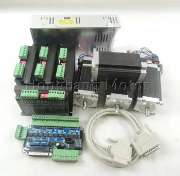 

CNC Router 4 Axis kit, 4pcs TB6600 drivers +one breakout board + 4pcs Nema23 425 Oz-in stepper motor + 350W power supply#ST-4045