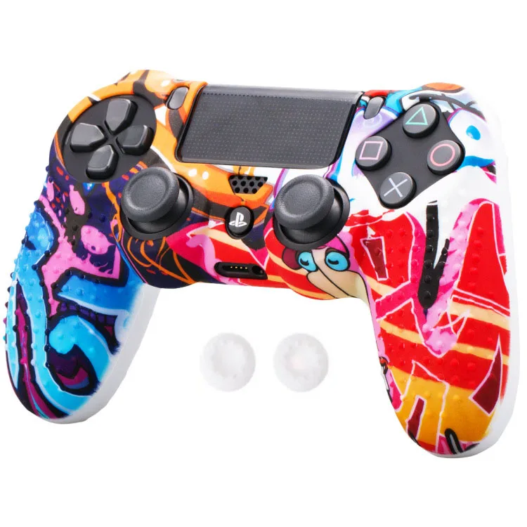 

Water Transfer Printing Anti-Slip Silicone Cover Guards Shell Skin Case for Playstation 4 PS4/slim/Pro Dualshock 4 controller