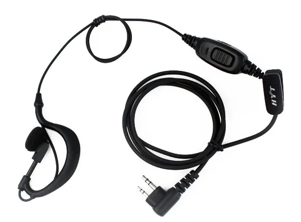

2 Pin Two-Way Portable Radio Earpiece With MIC For BAOFENG HYT TC-500/700/2100/2100H CP330 Unier New Black Universal C0020A