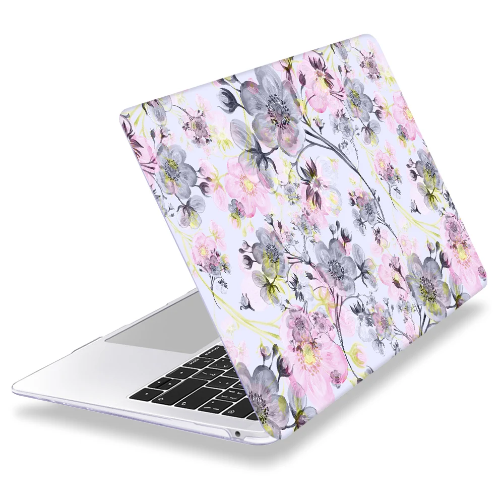 Flowers Laptop Case for Apple MacBook Pro Air Retina 11 12 13 15 Inch Touch bar Hard Cover Shell Sleeve with Free Gift