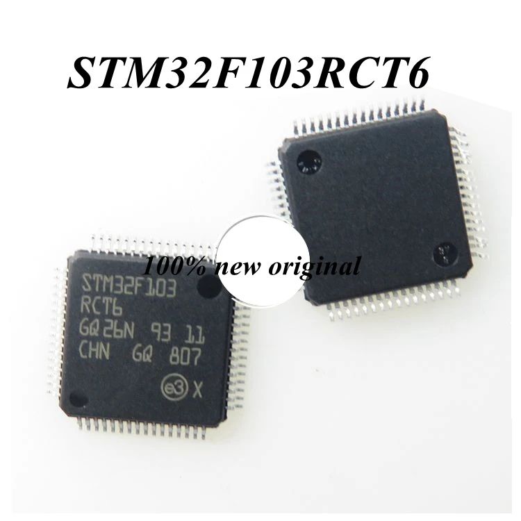 STM32F103RCT6 LQFP64 MCU 32-бит STM32F1 ARM Cortex M3 RISC 256KB флэш-2 5 V/3 3 V четырёхъядерный 64-разрядный