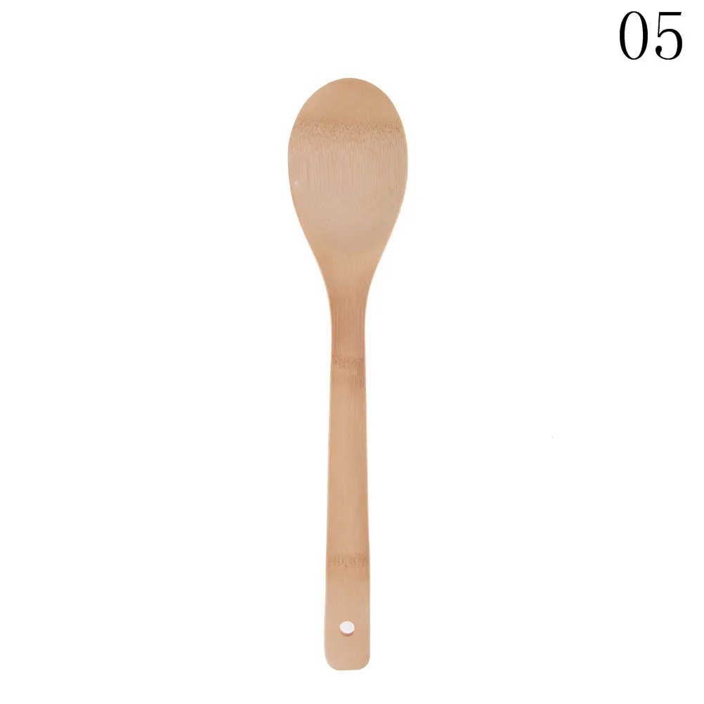 Прекрасный 1 шт. бамбуковая посуда кухонные деревянные инструменты для приготовления пищи ложка лопатка для перемешивания профессиональная Прямая поставка - Цвет: 5