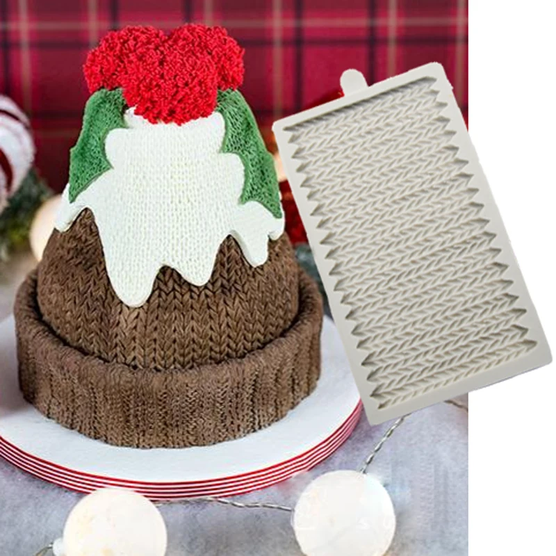 

Chunky Knit Molds Fondant Cake Decorating Tools Silicone Molds Sugarcrafts Chocolate Baking Tools for Cakes Gumpaste Fimo