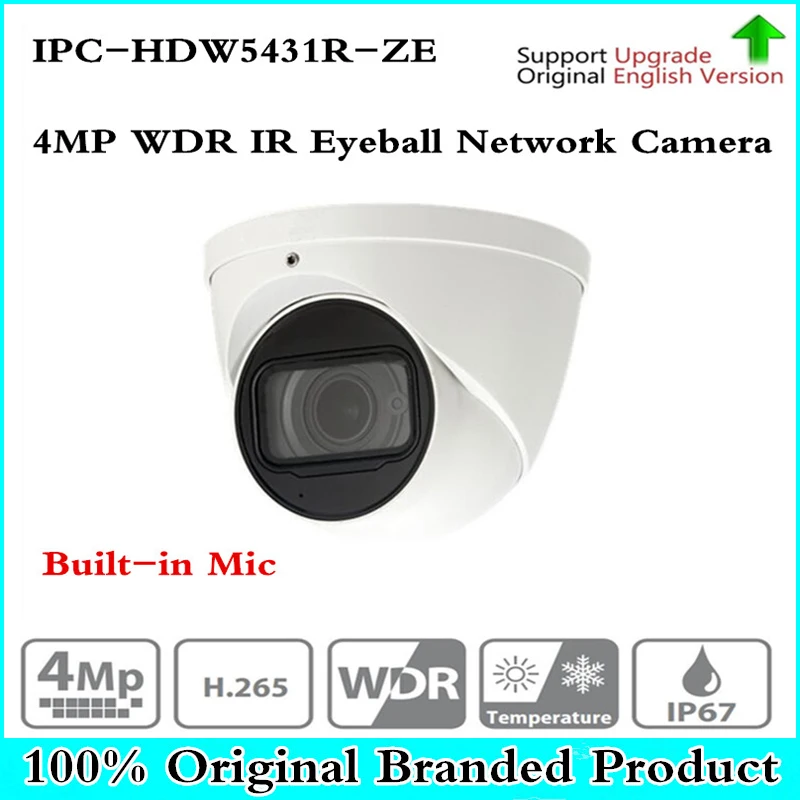 

Network Camera IPC-HDW5431R-ZE 4MP POE WDR IR Eyeball 2.7-13.5mm motorized lens replace IPC-HDW5431R-Z IP Camera with logo